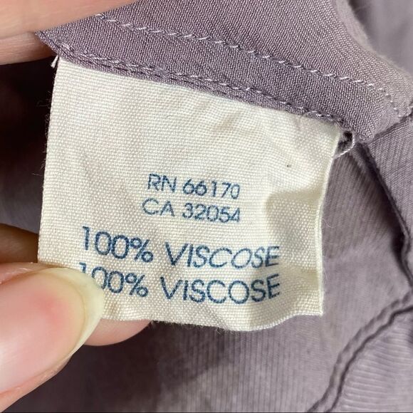 Anthropologie Mauve & Black 3/4 Sleeve Blouse - Picture 7 of 8